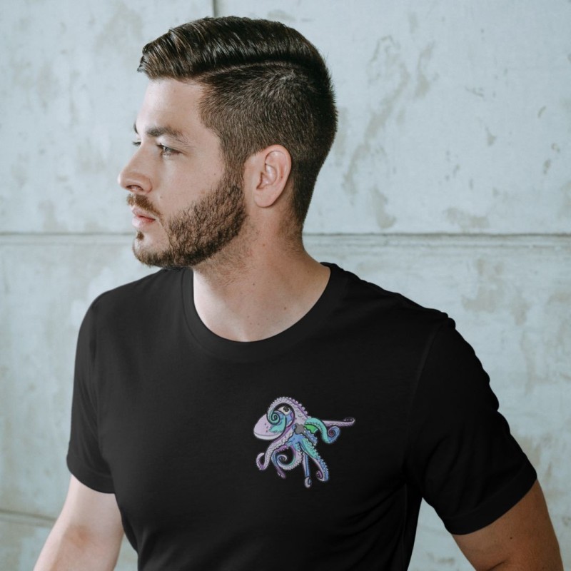 Embroidered Unisex's Shirt ''Octopus''
