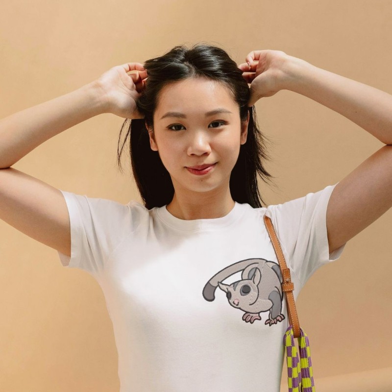 Embroidered Women's Shirt ''Sugar glider''