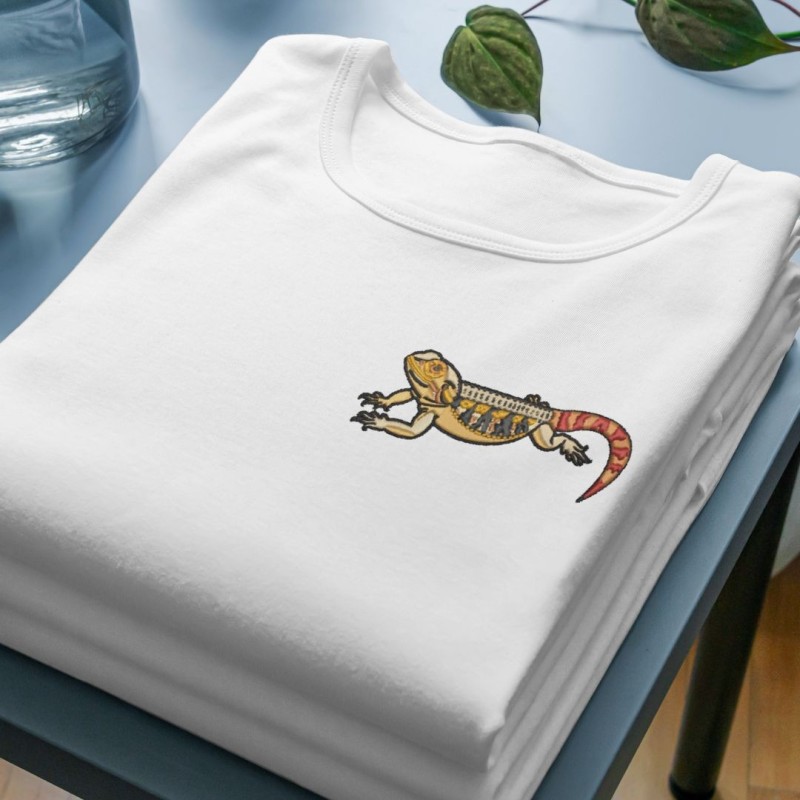 Embroidered Women's Shirt ''Bearded Dragon''
