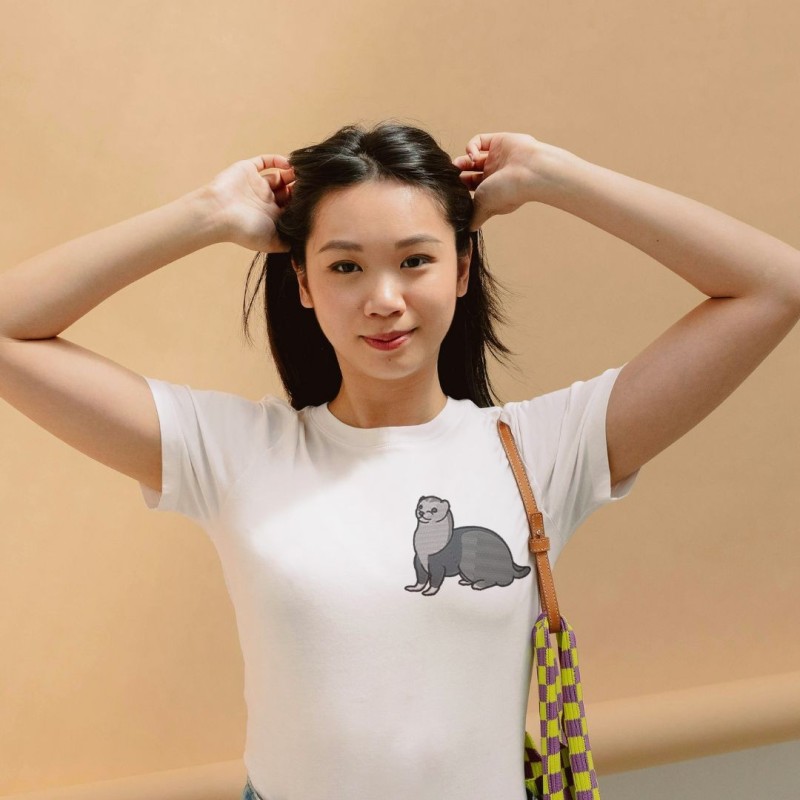 Chandail brodé Femme ''Furet''