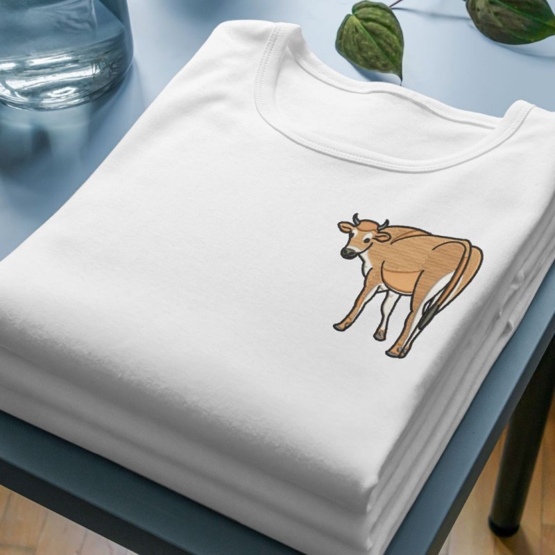 Embroidered Unisex's Shirt ''Cow''