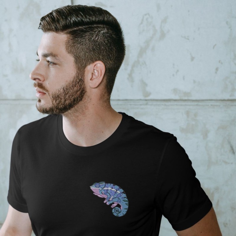 Embroidered Unisex's Shirt ''Panther Chameleon''