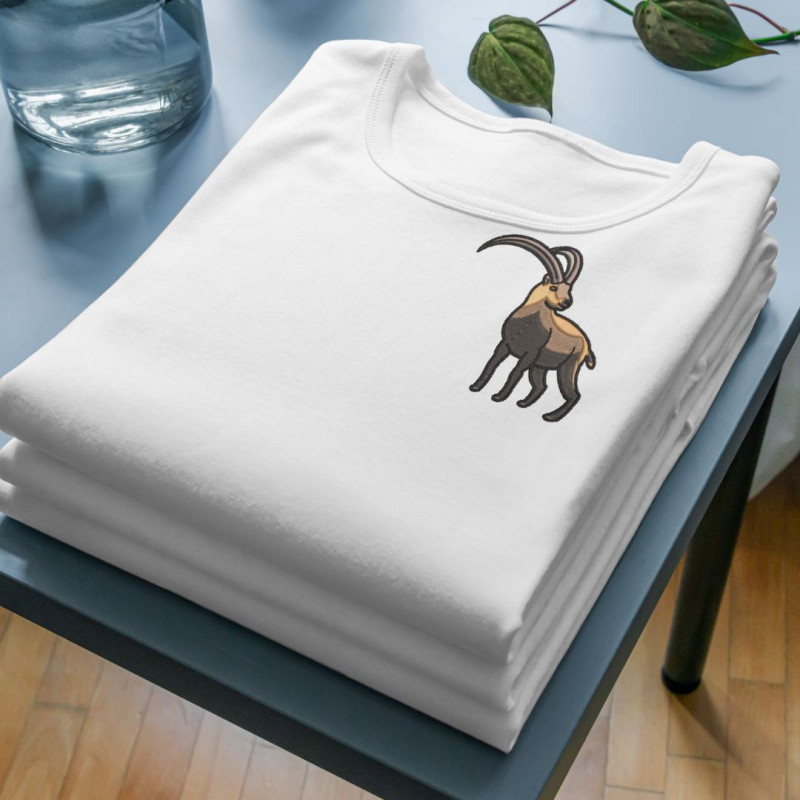 Chandail brodé Unisexe ''Bouquetin''
