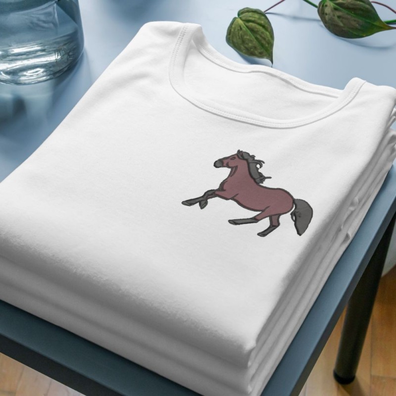 Embroidered Unisex's Shirt ''Horse - Solid Coat''