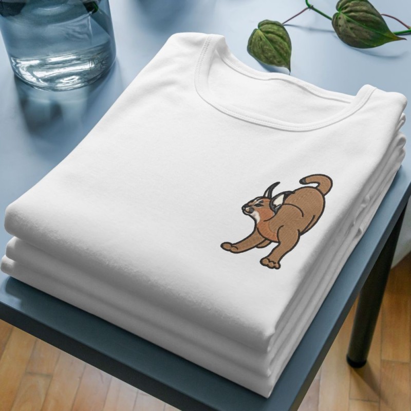 Chandail brodé Unisexe ''Caracal''