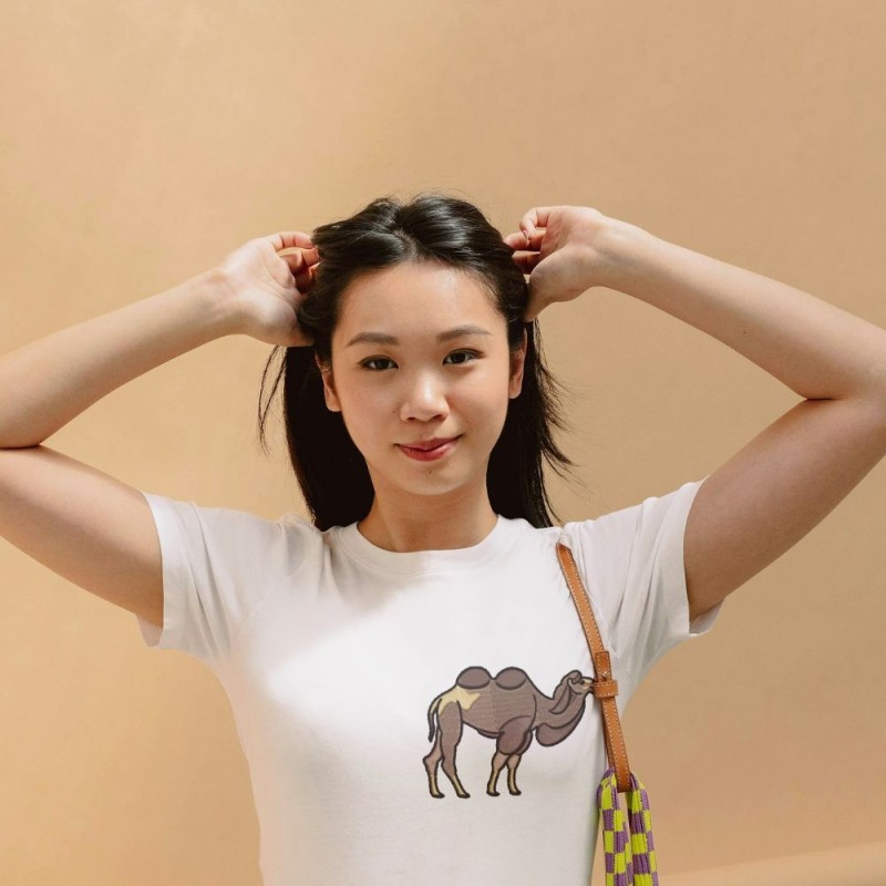 Embroidered Women's Shirt ''Camel''