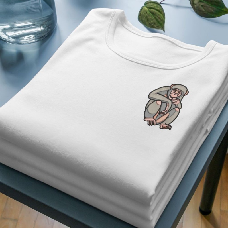 Chandail brodé Unisexe ''Chimpanzé''