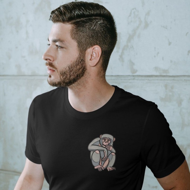 Embroidered Unisex's Shirt ''Chimpanzee''