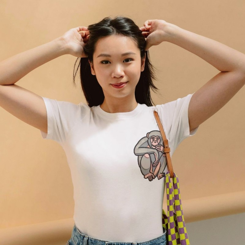 Embroidered Unisex's Shirt ''Chimpanzee''