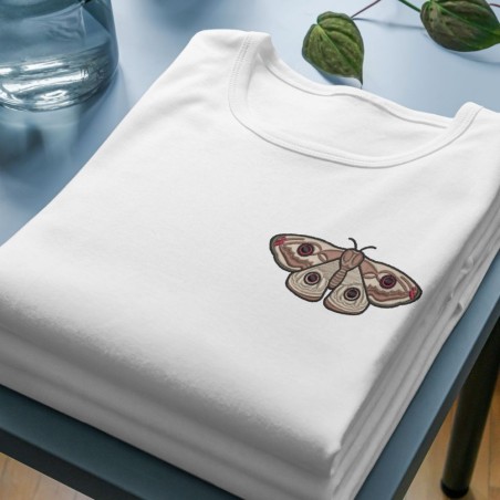 Embroidered Women's Shirt ''Polyphemus Moth''