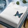 Chandail brodé Femme ''Morpho bleu''