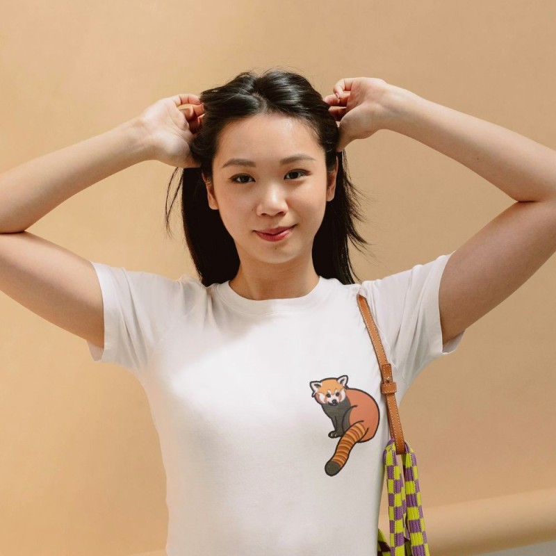 Embroidered Women's Shirt ''Red Panda''