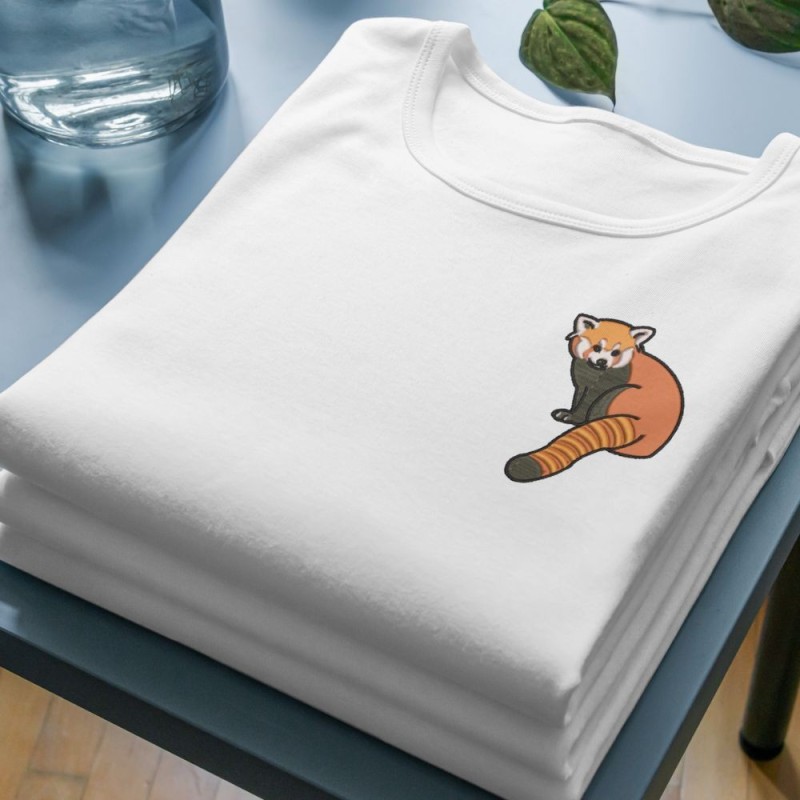 Chandail brodé Femme ''Panda roux''