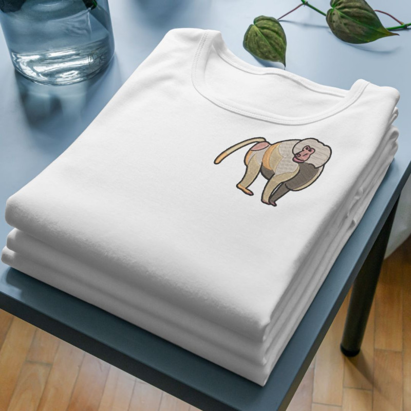 Embroidered Unisex's Shirt ''Baboon''