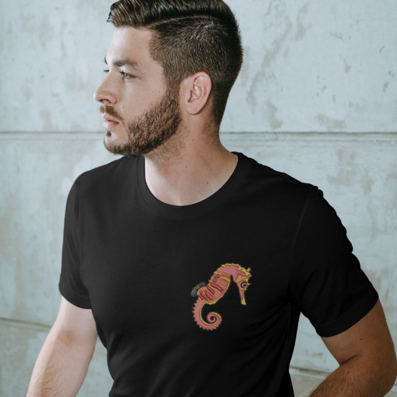 Chandail brodé Unisexe ''Hippocampe''