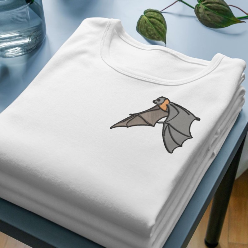 Embroidered Unisex's Shirt ''Fruit bat''
