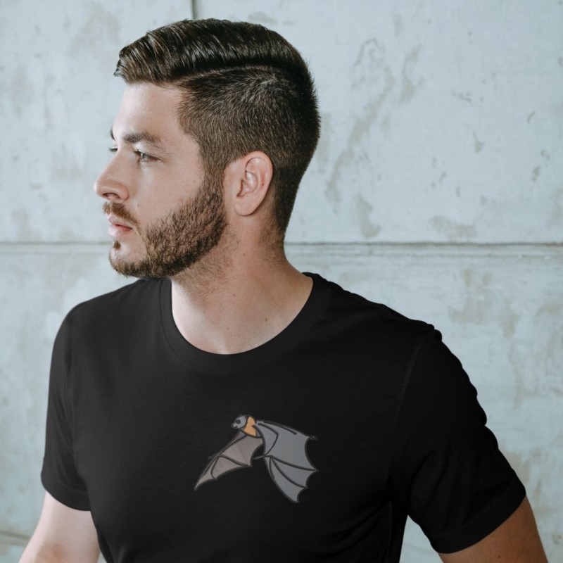 Embroidered Unisex's Shirt ''Fruit bat''