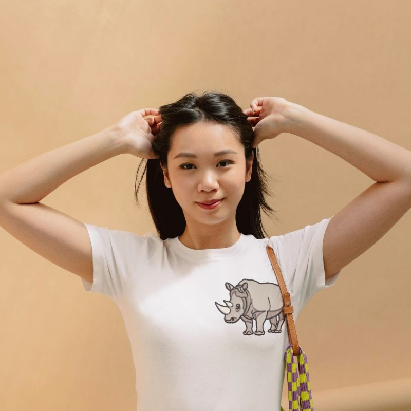 Embroidered Unisex's Shirt ''Rhinoceros''