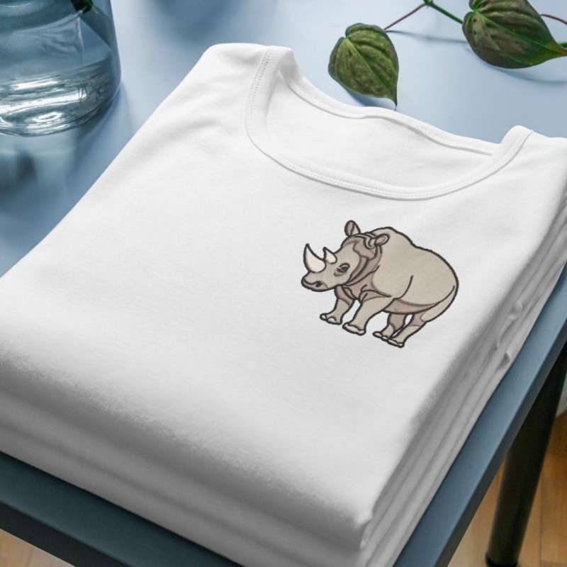 Embroidered Unisex's Shirt ''Rhinoceros''