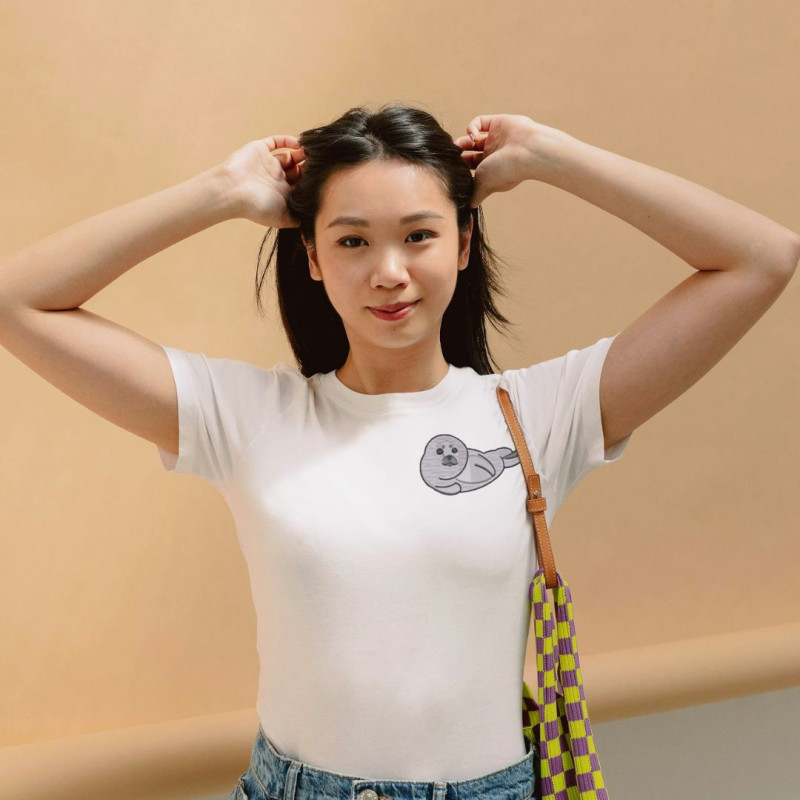 Embroidered Women's Shirt ''Baby seal''