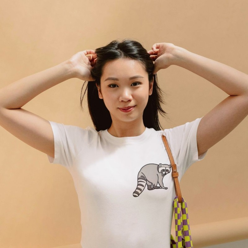 Embroidered Unisex's Shirt ''Raccoon''