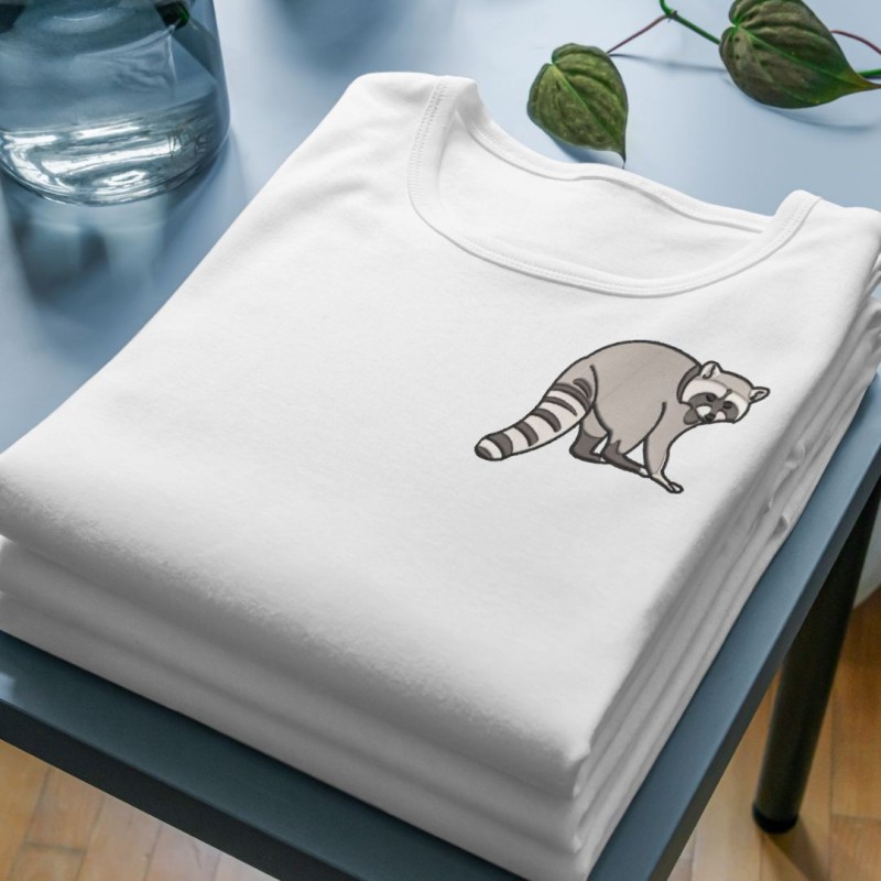 Embroidered Unisex's Shirt ''Raccoon''