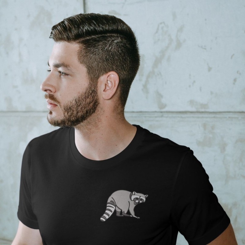 Embroidered Unisex's Shirt ''Raccoon''