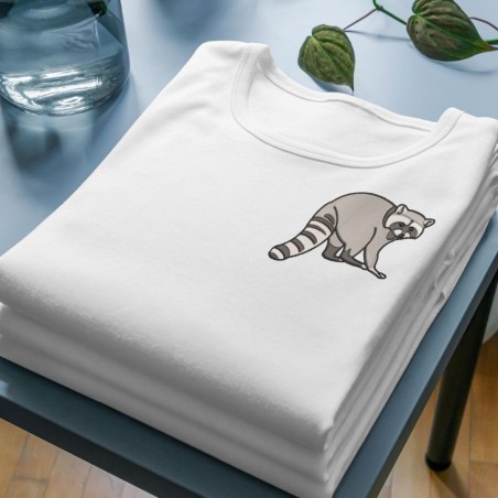 Embroidered Women's Shirt ''Raccoon''