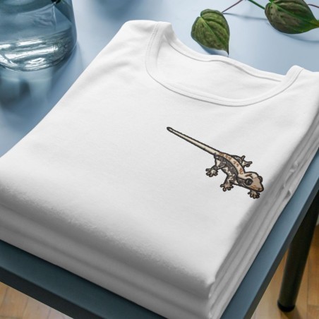 Chandail brodé Unisexe ''Gecko à crète''