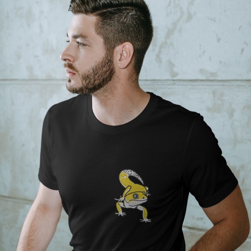 Chandail brodé Unisexe ''Gecko léopard''